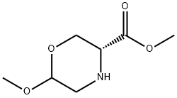 3-Morpholinecarboxylic acid, 6-methoxy-,methylester,(3R)- Struktur