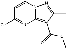 Pyrazolo[1,5-a]pyrimidine-3-carboxylic acid, 5-chloro-2-methyl-, methyl ester Struktur