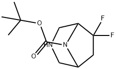 1,1-Dimethylethyl 6,6-difluoro-3,8-diazabicyclo[3.2.1]octane-8-carboxylate Struktur