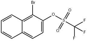 Methanesulfonic acid, 1,1,1-trifluoro-, 1-bromo-2-naphthalenyl ester Struktur