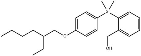 2-((4-((2-Ethylhexyl)oxy)phenyl)dimethylsilyl)phenylmethanol Struktur