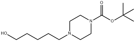 tert-Butyl 4-(5-hydroxypentyl)-1-piperazinecarboxylate Struktur