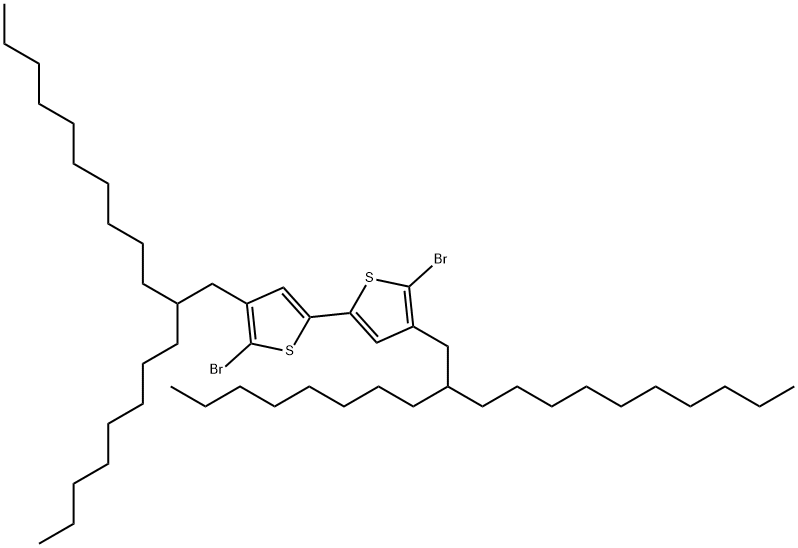 4,4′-ビス(2-オクチルドデシル)-5,5′-ジブロモ-2,2′-ビチオフェン 化學(xué)構(gòu)造式