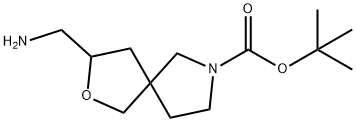 tert-Butyl 3-(aminomethyl)-2-oxa-7-azaspiro[4.4]nonane-7-carboxylate Struktur