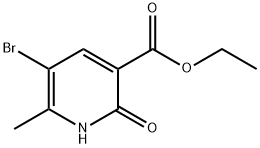 3-Pyridinecarboxylic acid, 5-bromo-1,2-dihydro-6-methyl-2-oxo-, ethyl ester Struktur