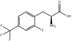 (2S)-2-amino-3-[2-fluoro-4-(trifluoromethyl)phenyl]propanoic acid Struktur