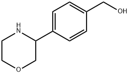 Benzenemethanol, 4-(3-morpholinyl)- Struktur