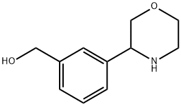 Benzenemethanol, 3-(3-morpholinyl)- Struktur