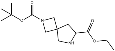 2-(tert-Butyl) 7-ethyl 2,6-diazaspiro[3.4]octane-2,7-dicarboxylate Struktur