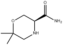 3-Morpholinecarboxamide, 6,6-dimethyl-, (3S)- Struktur