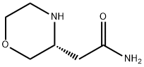 3-Morpholineacetamide, (3R)- Struktur