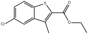 Benzo[b]thiophene-2-carboxylic acid, 5-chloro-3-methyl-, ethyl ester Struktur