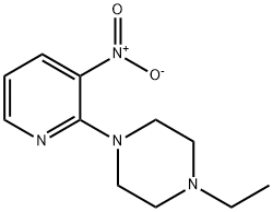 Piperazine, 1-ethyl-4-(3-nitro-2-pyridinyl)- Struktur