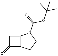 2-Azabicyclo[3.2.0]heptane-2-carboxylic acid, 6-oxo-, 1,1-dimethylethyl ester Struktur