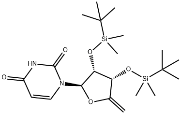 2',3'-Bis(O-t-butyldimethylsilyl)-4',5'-Didehydro-5'-deoxyuridine Struktur