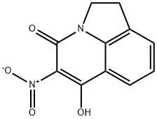 6-hydroxy-5-nitro-1,2-dihydro-4H-pyrrolo<3,2,1-ij>quinolin-4-one Struktur