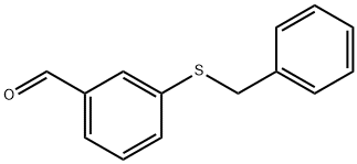 Benzaldehyde, 3-[(phenylmethyl)thio]- Struktur