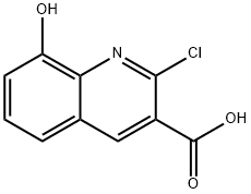 2-chloro-8-hydroxyquinoline-3-carboxylic acid Struktur