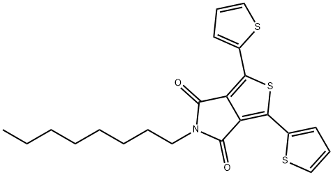 5-Octyl-1,3-di(thiophen-2-yl)-4H-thieno[3,4-c ]pyrrole-4,6(5H )-dione Struktur