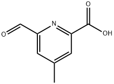 2-Pyridinecarboxylic acid, 6-formyl-4-methyl- Struktur