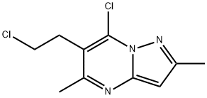 Pyrazolo[1,5-a]pyrimidine, 7-chloro-6-(2-chloroethyl)-2,5-dimethyl- Struktur