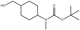 tert-butyl 4-(hydroxymethyl)cyclohexylmethylcarbamate Struktur