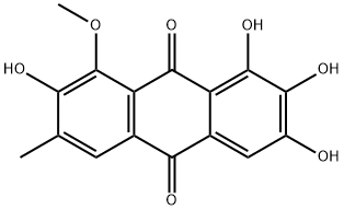 9,10-Anthracenedione, 1,2,3,7-tetrahydroxy-8-methoxy-6-methyl- Struktur