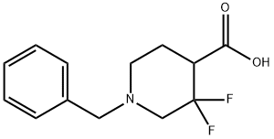 4-Piperidinecarboxylic acid, 3,3-difluoro-1-(phenylmethyl)- Struktur