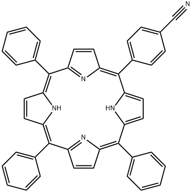 Benzonitrile, 4-(10,15,20-triphenyl-21H,23H-porphin-5-yl)- Struktur