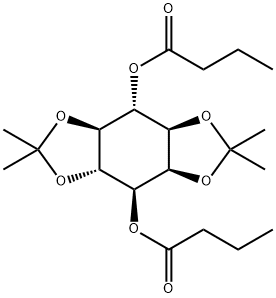 1,2:4,5-Bis-O-(1-methylethylidene)-D-myo-inositol 3,6-dibutanoate Struktur