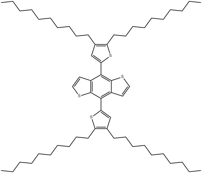 4,8-Bis(4,5-didecylthiophen-2-yl)benzo[1,2-b:4,5-b']dithiophene Struktur