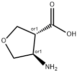 3-Furancarboxylic acid,4-aminotetrahydro-,(3R,4R)-rel- Struktur