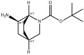 tert-butyl (1R,4S,6R)-rel-6-amino-2-azabicyclo[2.2.2]octane-2-carboxylate Struktur