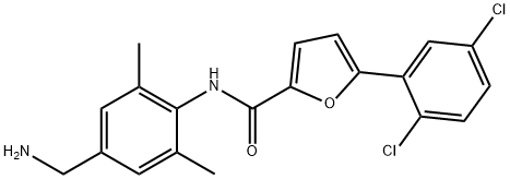 N-(4-(aminomethyl)-2,6-dimethylphenyl)-5-(2,5-dichlorophenyl)furan-2-carboxamide(CYM50358) Struktur