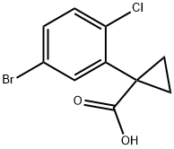 1-(5-bromo-2-chlorophenyl)cyclopropane-1-carboxylic acid Struktur