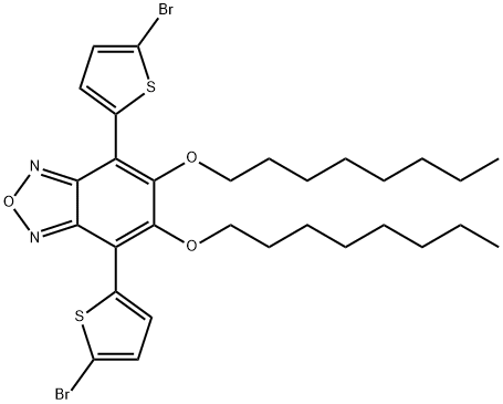 4,7-Bis(5-bromothiophen-2-yl)-5,6-bis(octyloxy)benzo[c ][1,2,5] oxadiazole Struktur