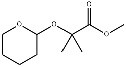 Propanoic acid, 2-methyl-2-[(tetrahydro-2H-pyran-2-yl)oxy]-, methyl ester Struktur