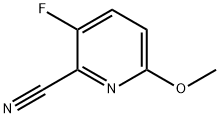 2-Pyridinecarbonitrile, 3-fluoro-6-methoxy- Struktur