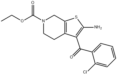 2-aMino-3-(2-chlorobenzoyl)-4,7-dihydro-, ethyl ester Struktur