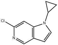 1H-Pyrrolo[3,2-c]pyridine, 6-chloro-1-cyclopropyl- Struktur