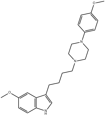 1H-Indole, 5-methoxy-3-[4-[4-(4-methoxyphenyl)-1-piperazinyl]butyl]- Struktur