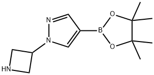 1-(Azetidin-3-yl)-4-(4,4,5,5-tetramethyl-1,3,2-dioxaborolan-2-yl)-1H-pyrazole Struktur