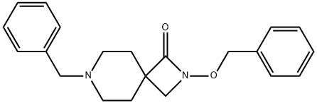 2,7-Diazaspiro[3.5]nonan-1-one, 2-(phenylmethoxy)-7-(phenylmethyl)- Struktur