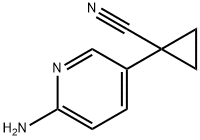 Cyclopropanecarbonitrile, 1-(6-amino-3-pyridinyl)- Struktur