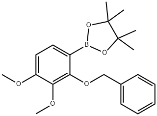 1,3,2-Dioxaborolane, 2-[3,4-dimethoxy-2-(phenylmethoxy)phenyl]-4,4,5,5-tetramethyl- Struktur