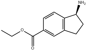 (S)-ethyl 1-amino-2,3-dihydro-1H-indene-5-carboxylate Struktur