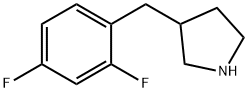 Pyrrolidine, 3-[(2,4-difluorophenyl)methyl]- Struktur