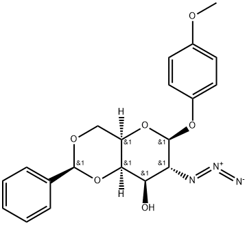 4-Methoxyphenyl 2-azido-2-deoxy-4,6-O-[(S)-phenylmethylene]-beta-D-galactopyranoside Struktur