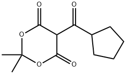 1,3-Dioxane-4,6-dione, 5-(cyclopentylcarbonyl)-2,2-dimethyl- Struktur