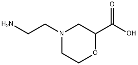 2-Morpholinecarboxylic acid, 4-(2-aminoethyl)- Struktur